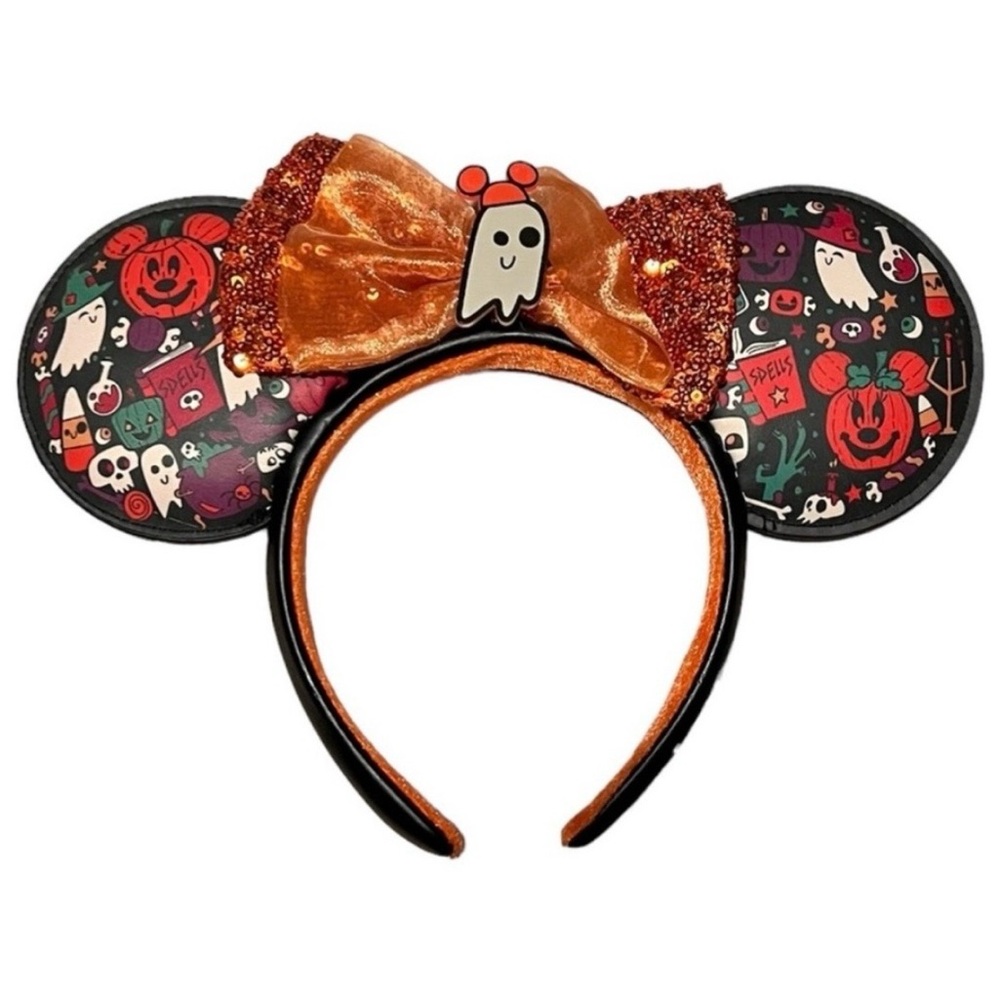 NWT Disney Mickey Mouse Glow In The Dark Halloween Ears/Headband